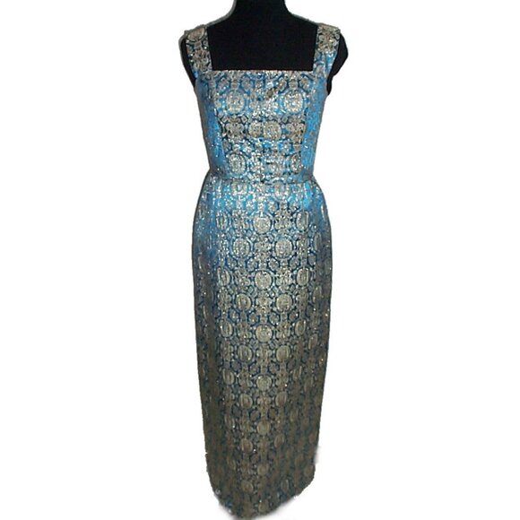 Vintage Gold Brocade Gown - XS, Small - Picture 1 of 14